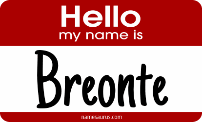 Hello my name is Breonte png download