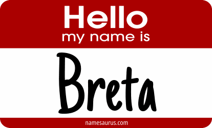 Hello my name is Breta png download