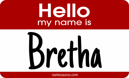 Hello my name is Bretha png download