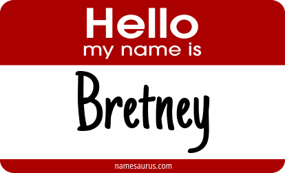 Hello my name is Bretney png download