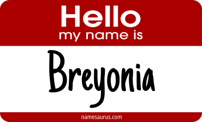 Hello my name is Breyonia png download