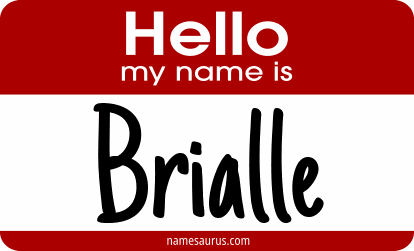 Hello my name is Brialle png download