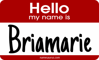 Hello my name is Briamarie png download