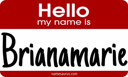 Hello my name is Brianamarie png download