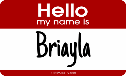 Hello my name is Briayla png download
