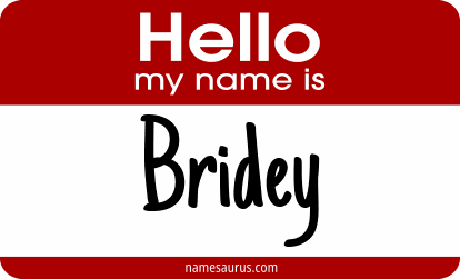 Hello my name is Bridey png download