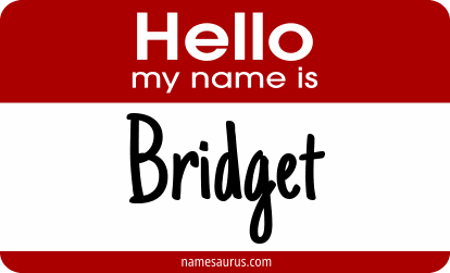 Hello my name is Bridget png download