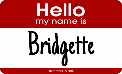 Hello my name is Bridgette png download