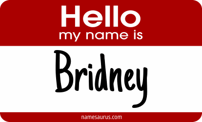 Hello my name is Bridney png download