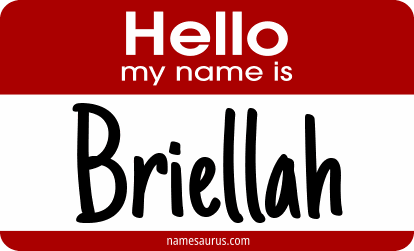 Hello my name is Briellah png download