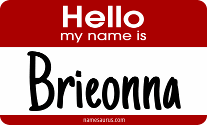 Hello my name is Brieonna png download