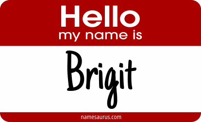Hello my name is Brigit png download