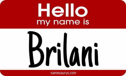 Hello my name is Brilani png download