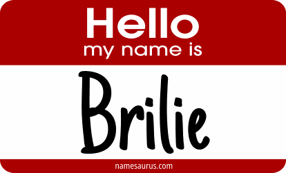 Hello my name is Brilie png download