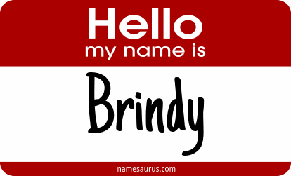 Hello my name is Brindy png download