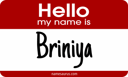 Hello my name is Briniya png download