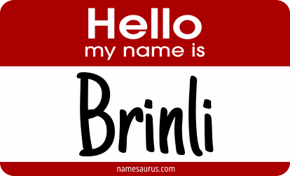 Hello my name is Brinli png download