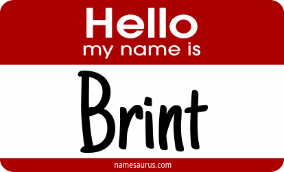 Hello my name is Brint png download