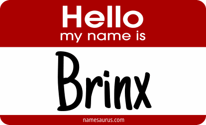 Hello my name is Brinx png download