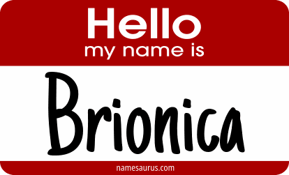 Hello my name is Brionica png download