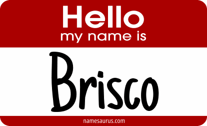 Hello my name is Brisco png download
