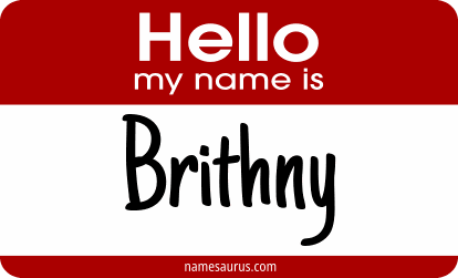 Hello my name is Brithny png download