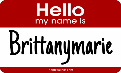 Hello my name is Brittanymarie png download