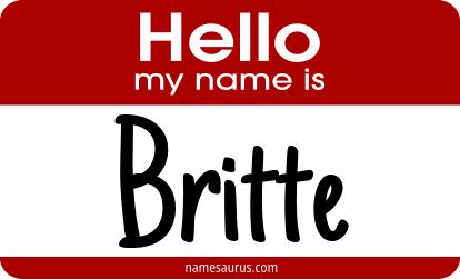 Hello my name is Britte png download