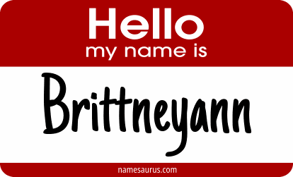 Hello my name is Brittneyann png download