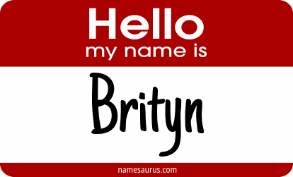 Hello my name is Brityn png download