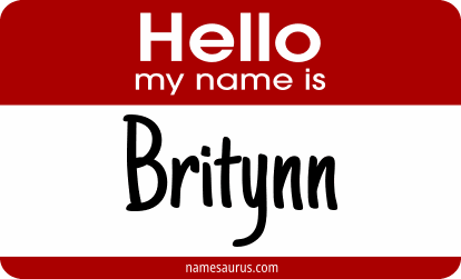 Hello my name is Britynn png download