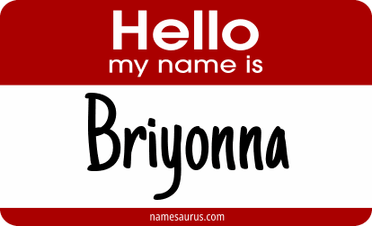 Hello my name is Briyonna png download