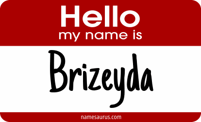 Hello my name is Brizeyda png download