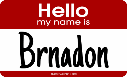 Hello my name is Brnadon png download