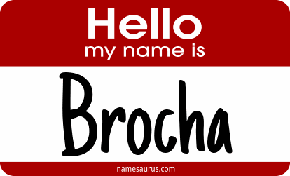 Hello my name is Brocha png download