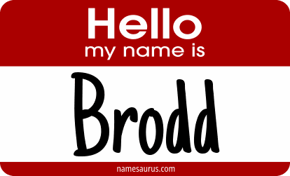 Hello my name is Brodd png download