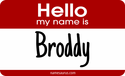 Hello my name is Broddy png download