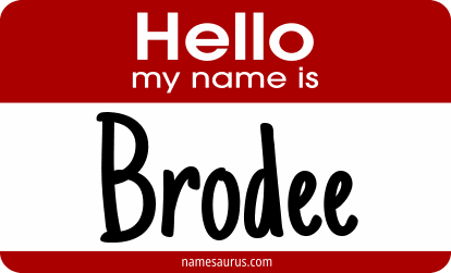 Hello my name is Brodee png download