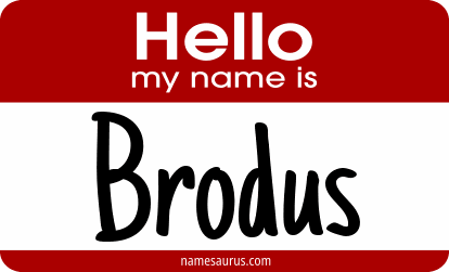 Hello my name is Brodus png download