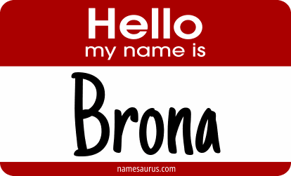 Hello my name is Brona png download