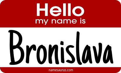 Hello my name is Bronislava png download