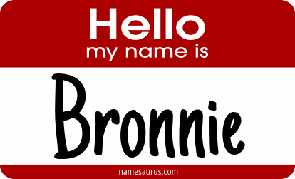 Hello my name is Bronnie png download