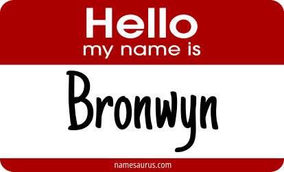 Hello my name is Bronwyn png download