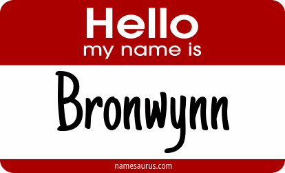Hello my name is Bronwynn png download