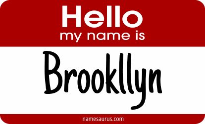 Hello my name is Brookllyn png download