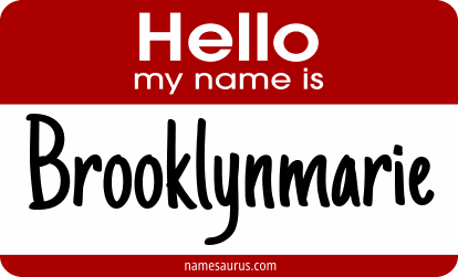 Hello my name is Brooklynmarie png download