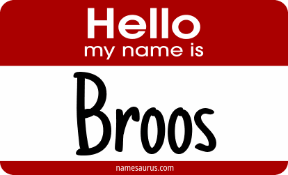 Hello my name is Broos png download