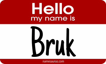 Hello my name is Bruk png download