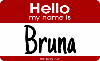 Hello my name is Bruna png download