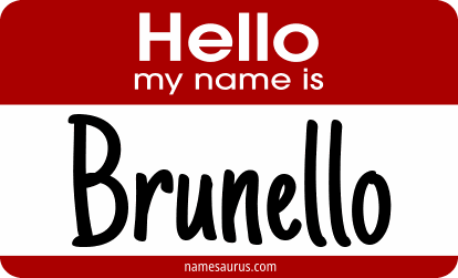 Hello my name is Brunello png download